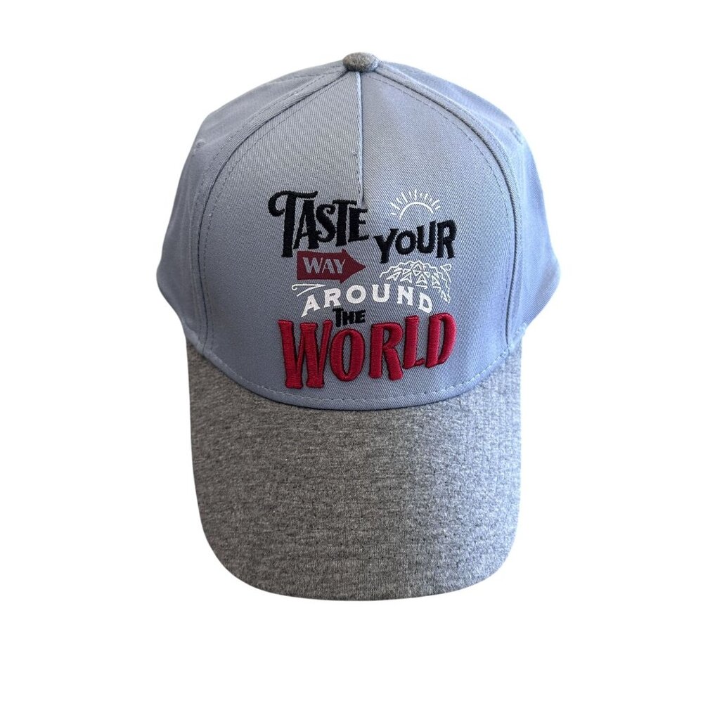 Disney Epcot Food & Wine Festival 2018 Taste Your Way Around Cap VGC Gray Adult